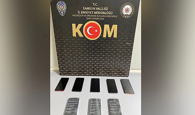 Samsun’da kaçak cep telefonu ele geçirildi