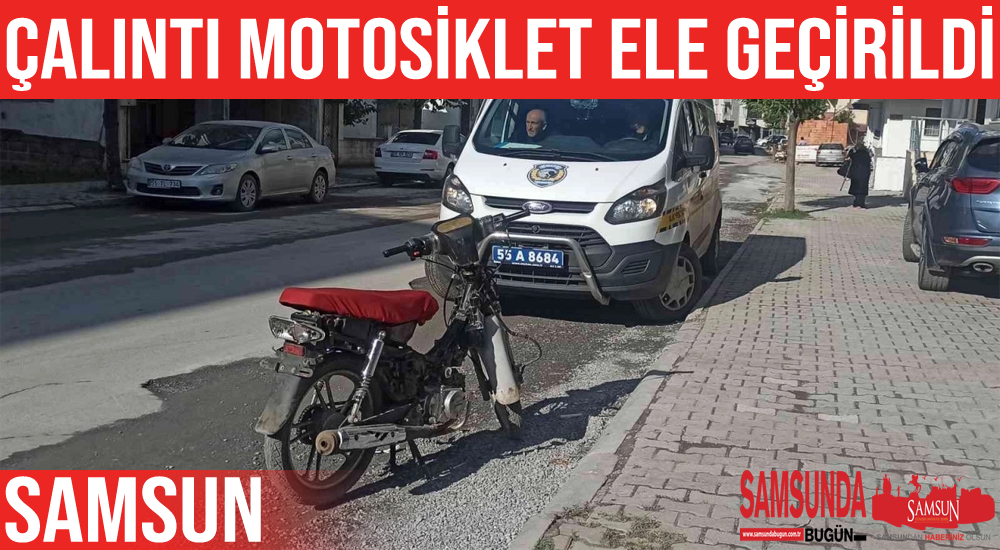 Samsun’da çalıntı motosiklet ele geçirildi