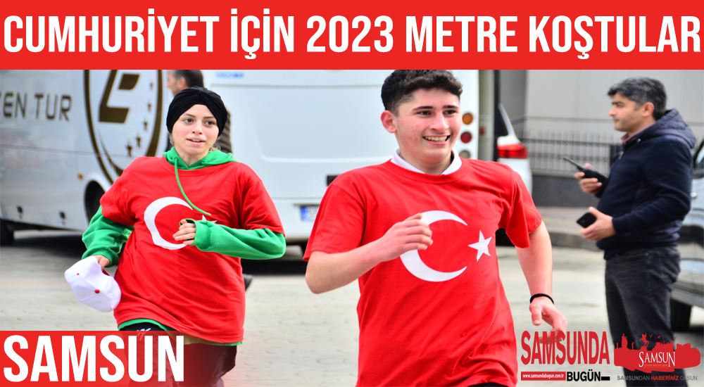 Terme’de 2023 metrelik Cumhuriyet koşusu yapıldı