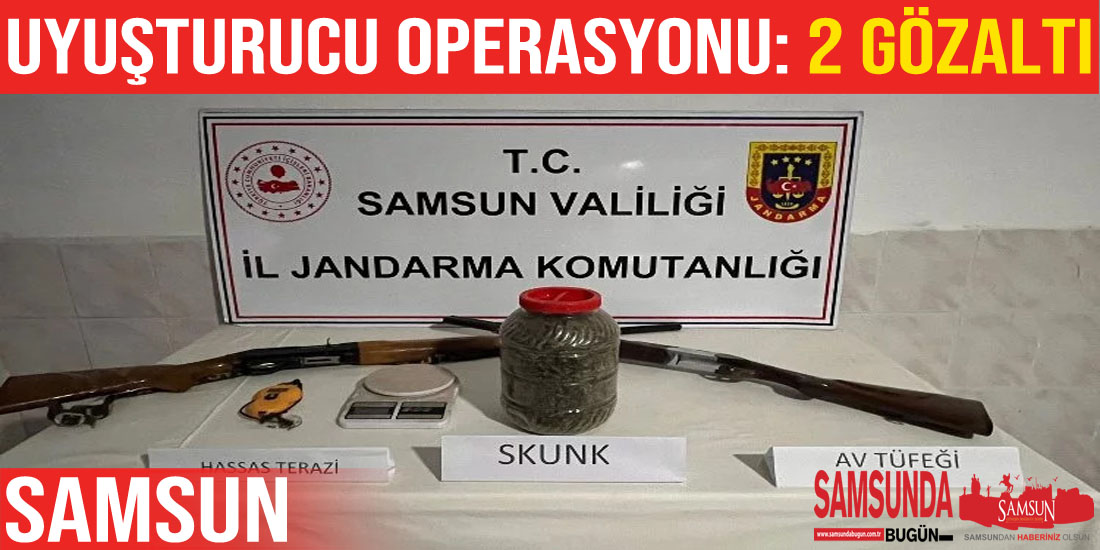 Samsun’da Jandarmadan uyuşturucu operasyonu