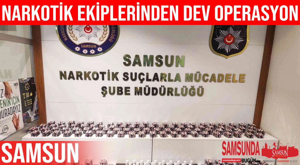 Samsun’da 24 bin 170 kapsül uyuşturucu ele geçirildi