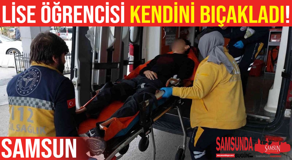 Lise öğrencisi okulda kendini boynundan yaraladı