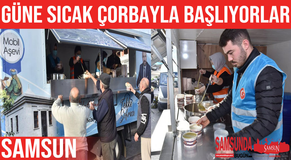 Pazar esnafı güne sıcak çorbayla başlıyor