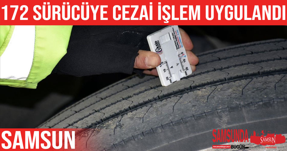 Samsun’da kış lastiği kuralına uymayan sürücülere ceza