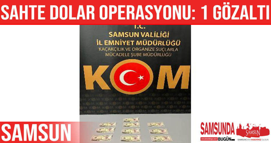 10 adet 50’lik sahte dolarla yakalanan şahsa gözaltı