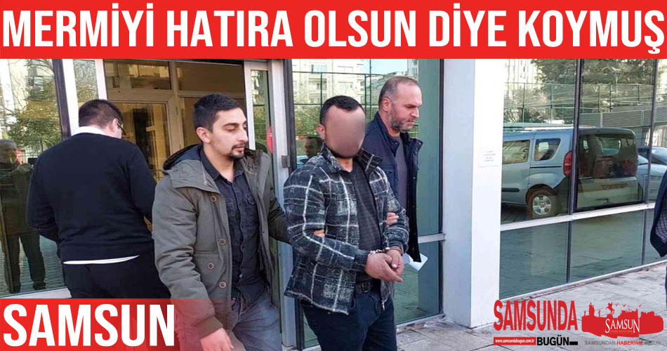 Samsun’da eşinin eline mermi koyan koca tutuklandı