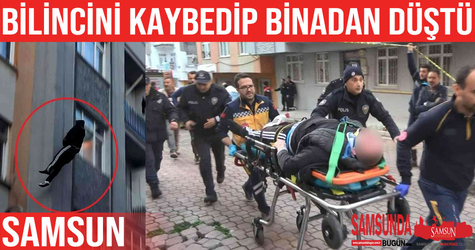 Bilincini kaybedip intihara teşebbüs ettiği binadan düştü