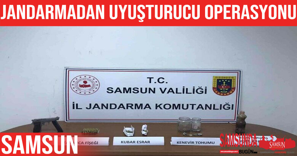 Samsun’da Jandarmadan uyuşturucu operasyonu