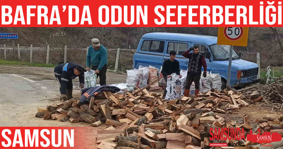 Bafra’lılar deprem bölgesine odun göndermek için seferber oldular