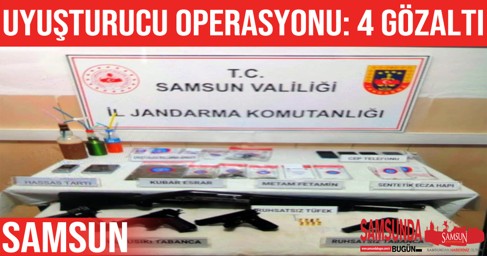 Çarşamba’daki uyuşturucu operasyonunda 4 gözaltı