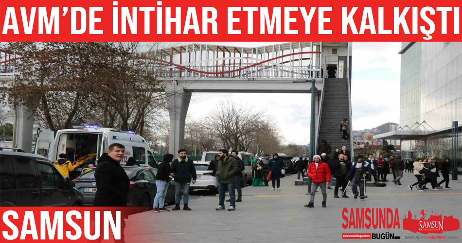 Çocuğunu kaybetme iddaasıyla AVM’de intihara kalkıştı