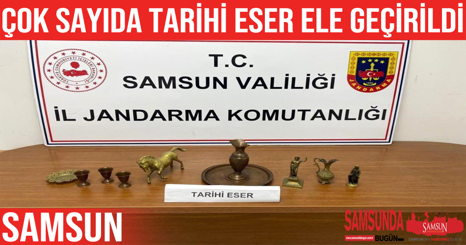 Samsun’a getirilen tarihi eserler ele geçirildi