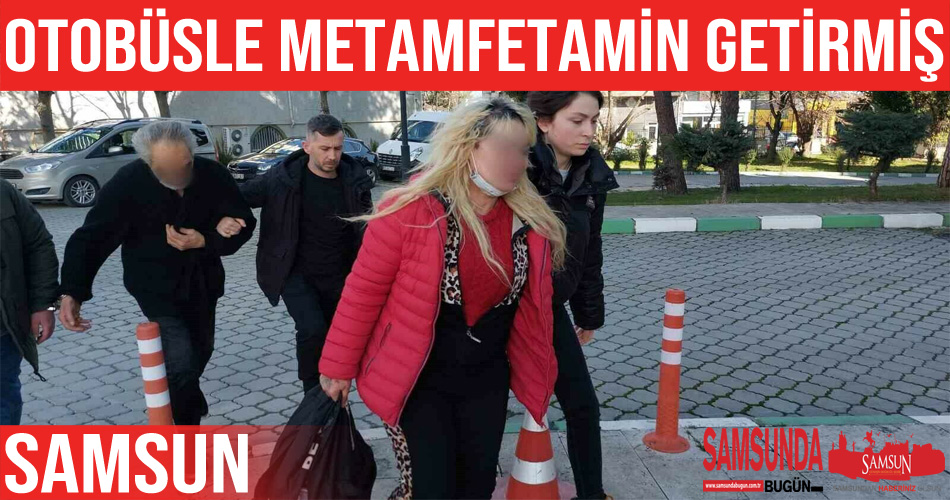 Yolcu otobüsüyle metamfetamin getiren kadın yakalandı