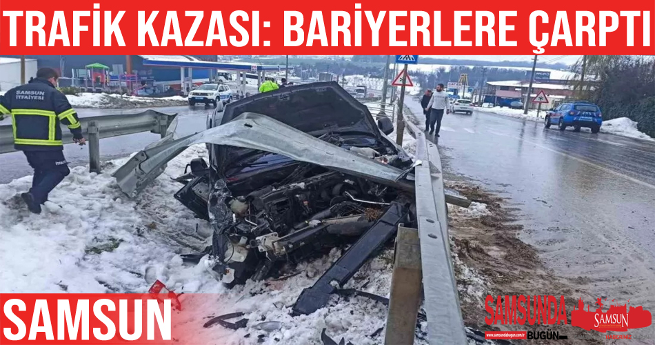 Samsun’daki trafik kazasında 2 kişi yaralandı
