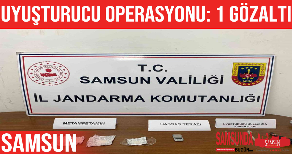 Samsun’da Jandarma’dan Uyuşturucu Operasyonu: 1 Gözaltı