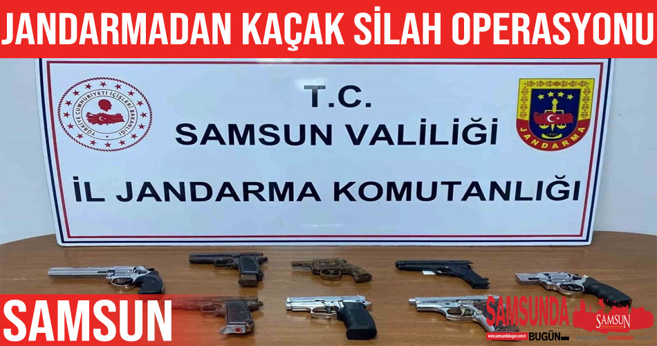 Samsun’da jandarmadan silah kaçakçılığı operasyonu