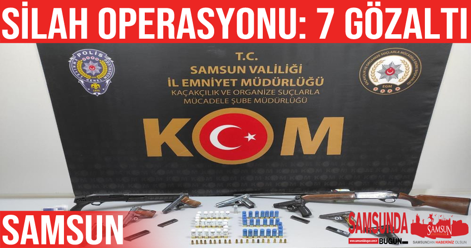 Samsun merkezli 3 ilde silah operasyonu