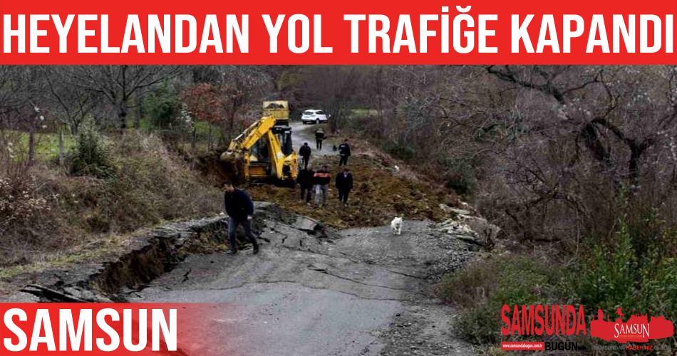Yakakent’te yaşanan heyelan nedeniyle yol trafiğe kapandı