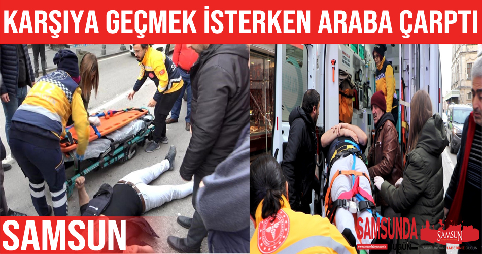 Yolun karşısına geçerken araba çarptı