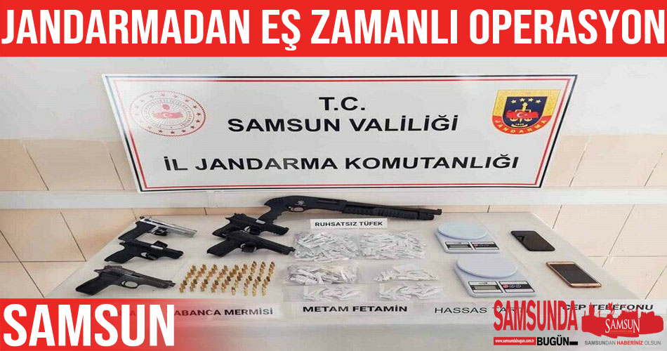 Jandarmadan 17 adrese eş zamanlı operasyon