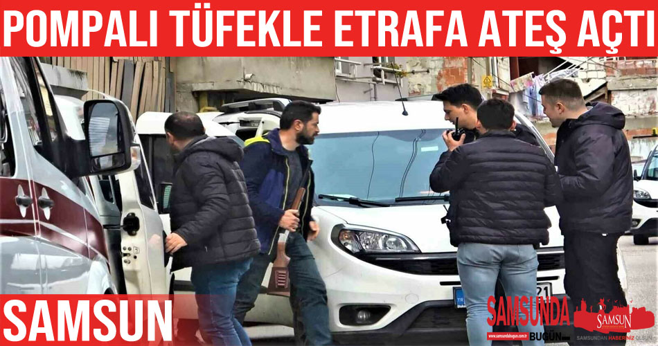 Kendini pompalı tüfekle eve kilitledi