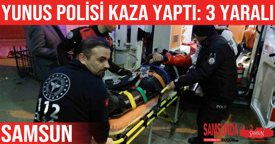 Yunus polisi kaza yaptı: 1’i polis 3 yaralı
