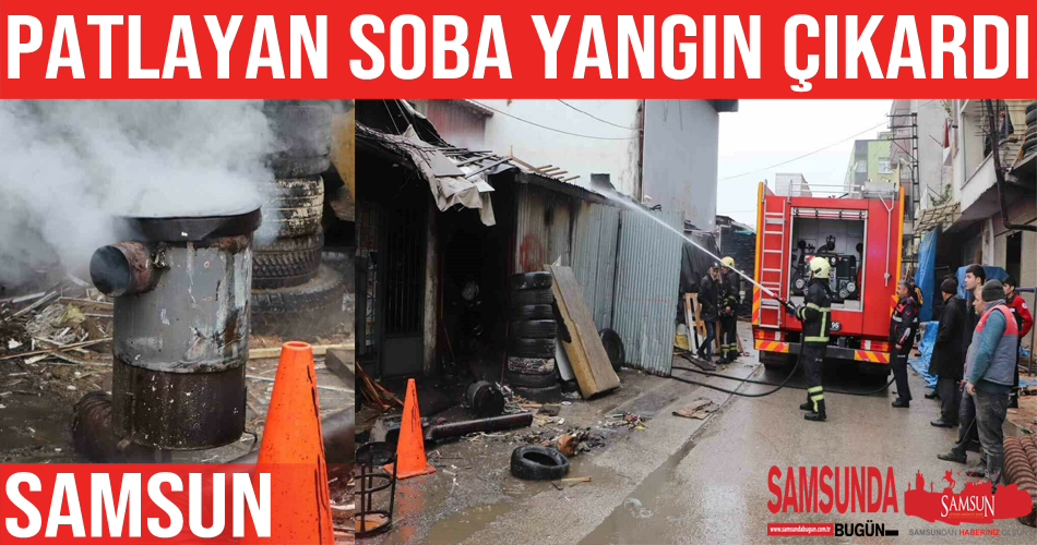 Patlayan soba yangına sebep oldu, faciadan dönüldü