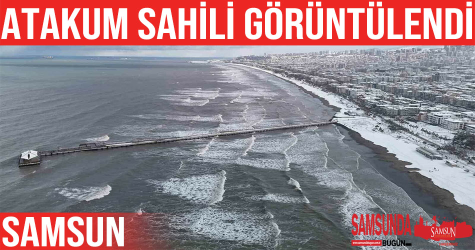 Atakum Sahili Beyazlara Büründü