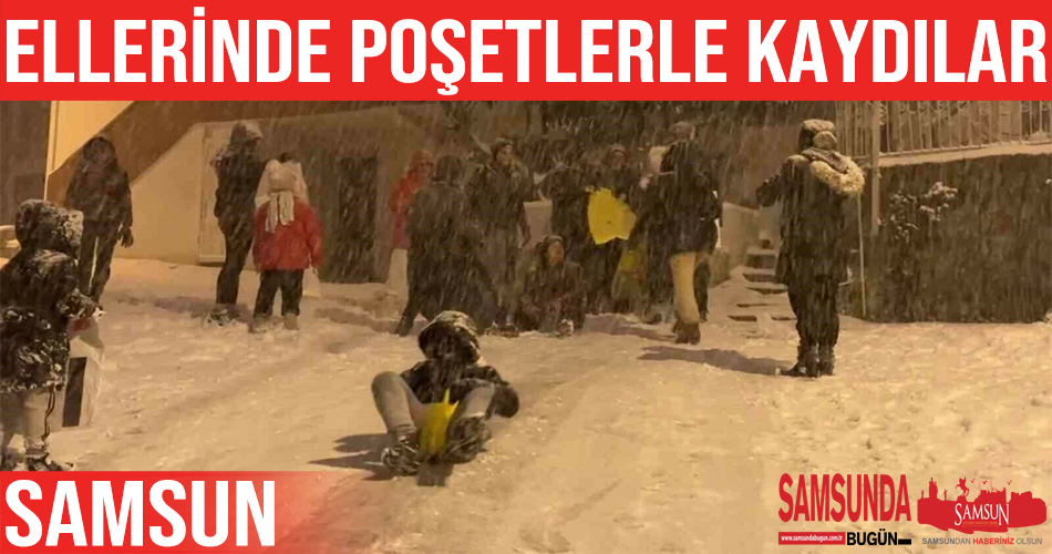 Samsun’lu Vatandaşların Kar Eğlencesi