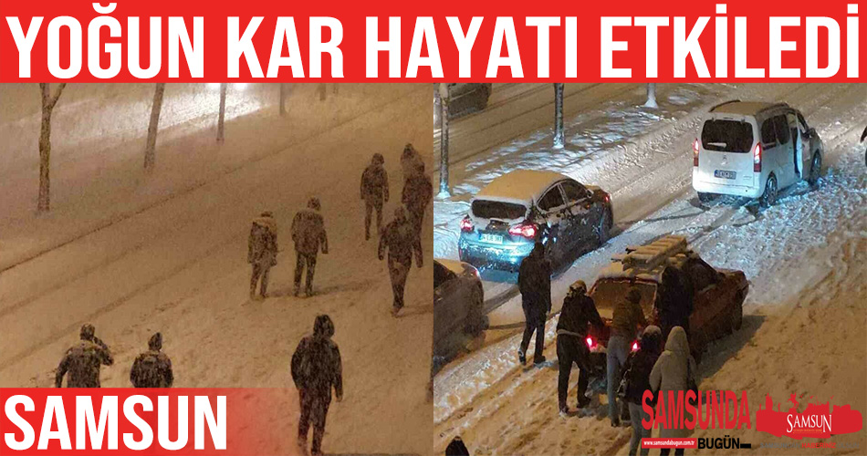 Samsun’daki Yoğun Kar Yağışı Hayatı Etkiledi
